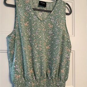 Weekday Green Floral Women's Top